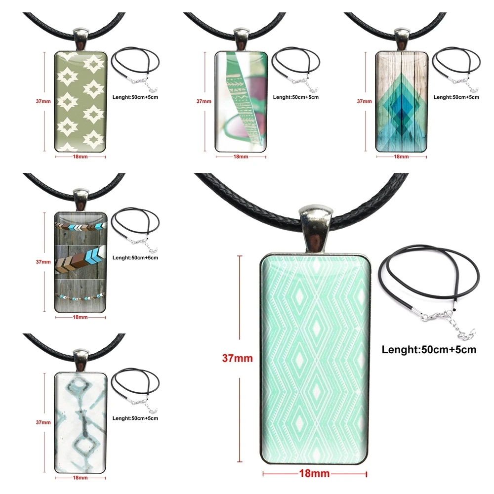 Дешевый Племенной зеленый ацтекский стеклянный чокер с кабошоном подвеска из