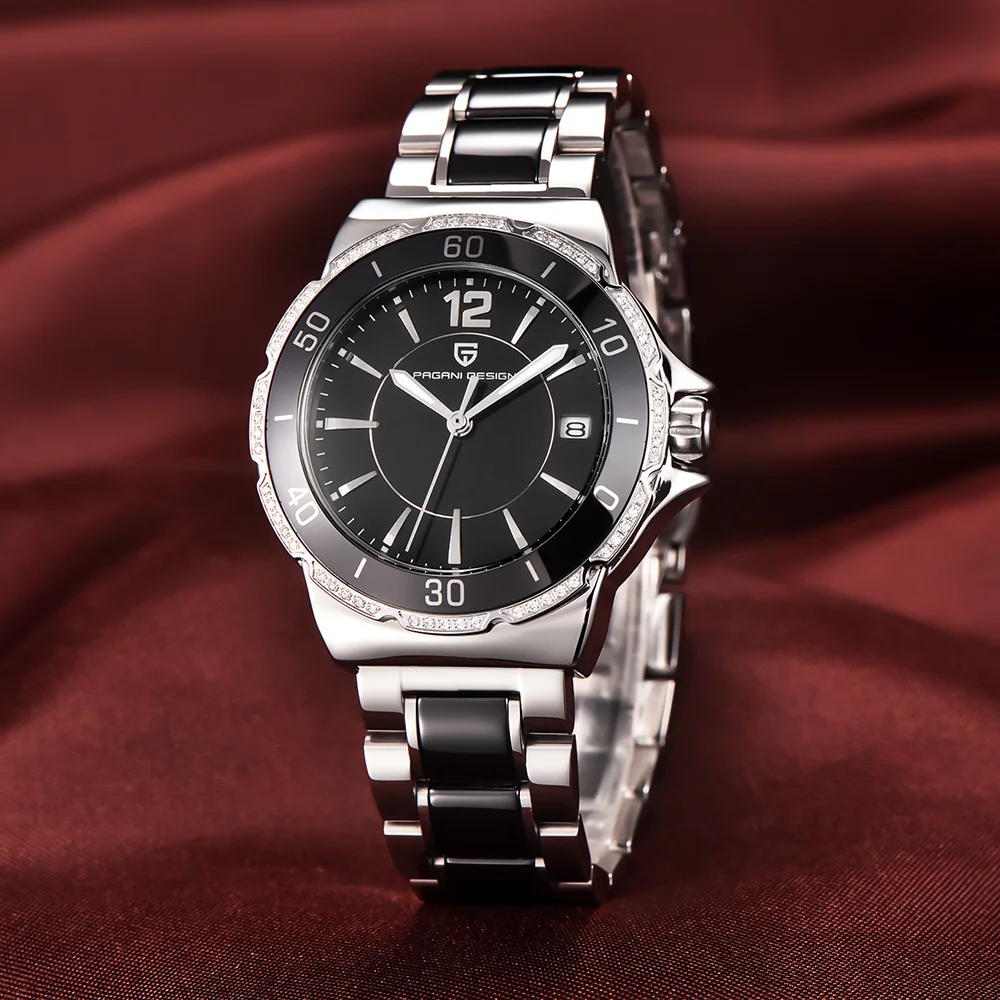 Женские часы с керамическим браслетом Pagani дизайнерские известного бренда класса
