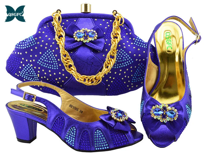 Новейшая итальянская сумка с женской обувью итальянский дизайн фиолетовый цвет