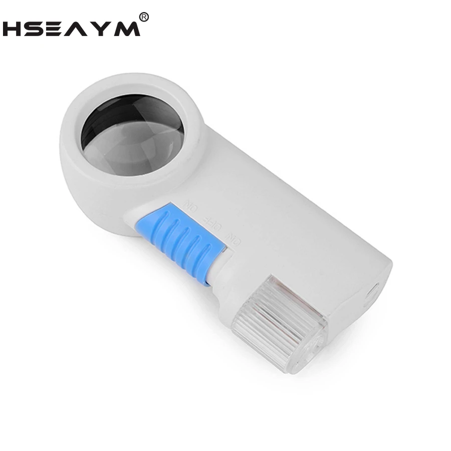 12X увеличительное белое пластиковое портативное ювелирное изделие для чтения