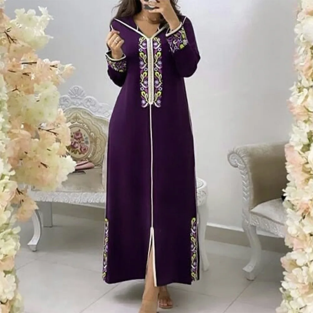Eid Mubarak Дубай Abaya Femme Musulman Роскошные Арабские хиджаб африканские платья для женщин Morrocan кафтан платье Турецкий ислам одежда