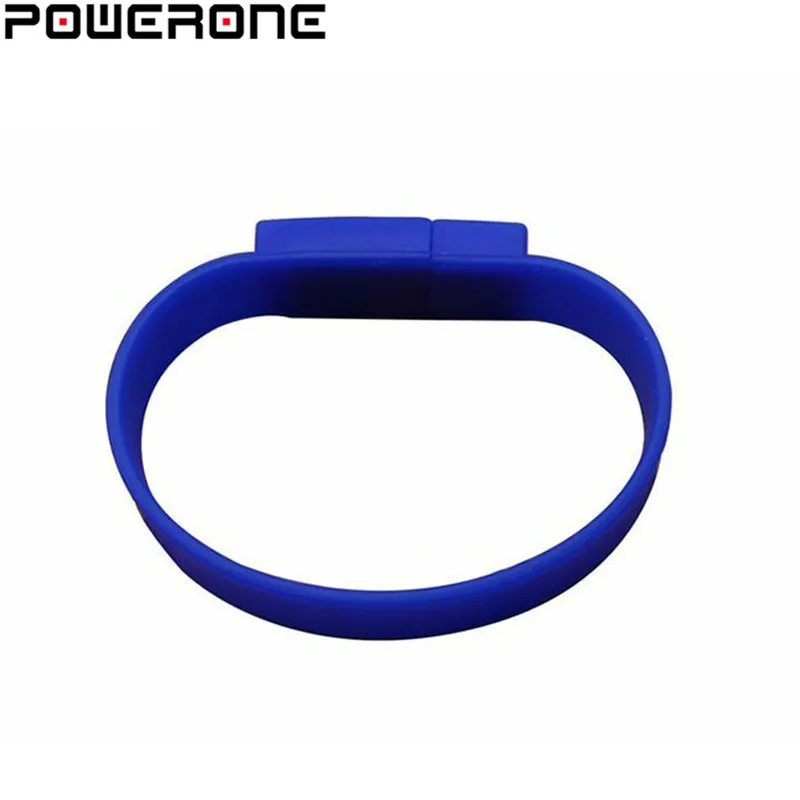Силиконовый браслет POWERONE на запястье 4 ГБ 8 16 32 64 USB 2 0 флеш накопитель флешка U диск