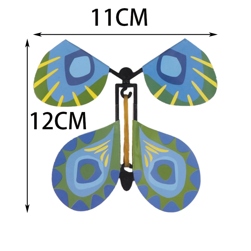 

Magic Fairy Flying Butterfly Rubber Band Powered Wind up Butterfly Toy for Surprise Gift or Party Playing Christmas and New Year
