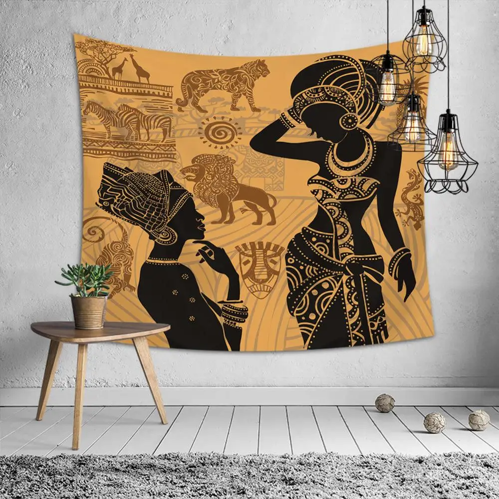 Африканский женский настенный гобелен Подвесной Настенный Гобелен Мандала