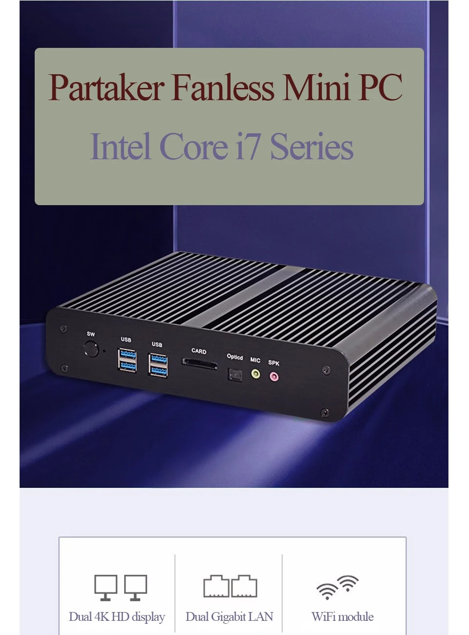 Windows мини ПК i7 4650u i7 4500u Barebone HTPC Intel Nuc Безвентиляторный Компьютер Haswell graphics HD 5000 300M Wifi