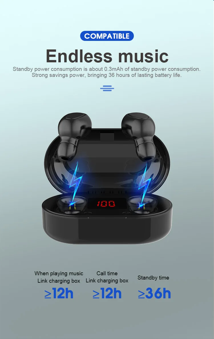 Для L22 TWS беспроводной Bluetooth 5 0 наушники водонепроницаемый 9D стерео звук Игровые