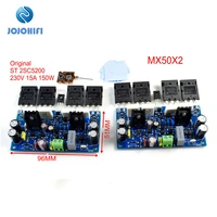 one pair mx50x2 diy kitsfinished board 200w8r st 2sc5200 dual channel single ended quasi complementary power amplifier board
