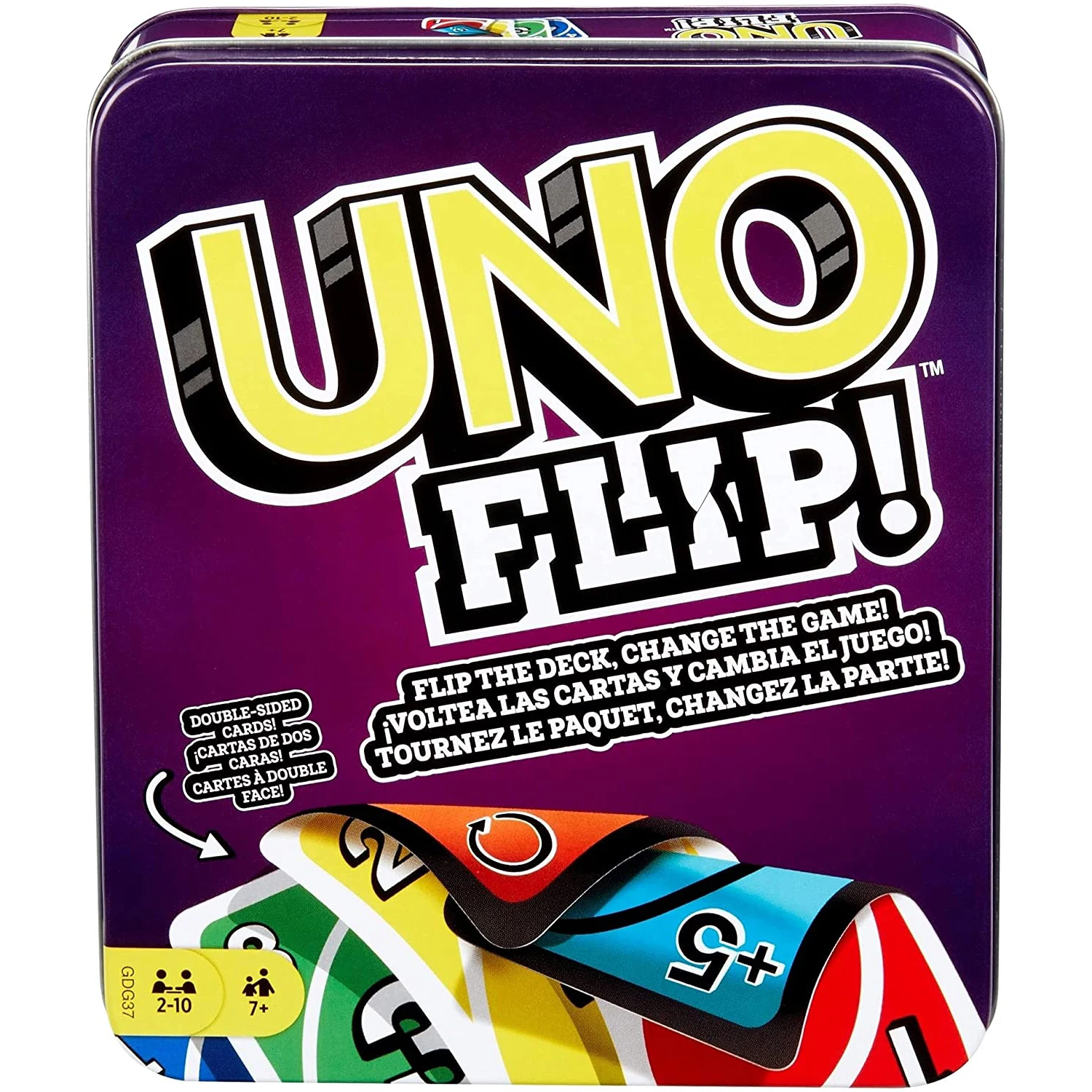 

UNO-FLIP Card Game Mattel Games Genuine Family Funny Entertainment Board Game Fun Poker Playing Toy Gift Box Uno Card Friend