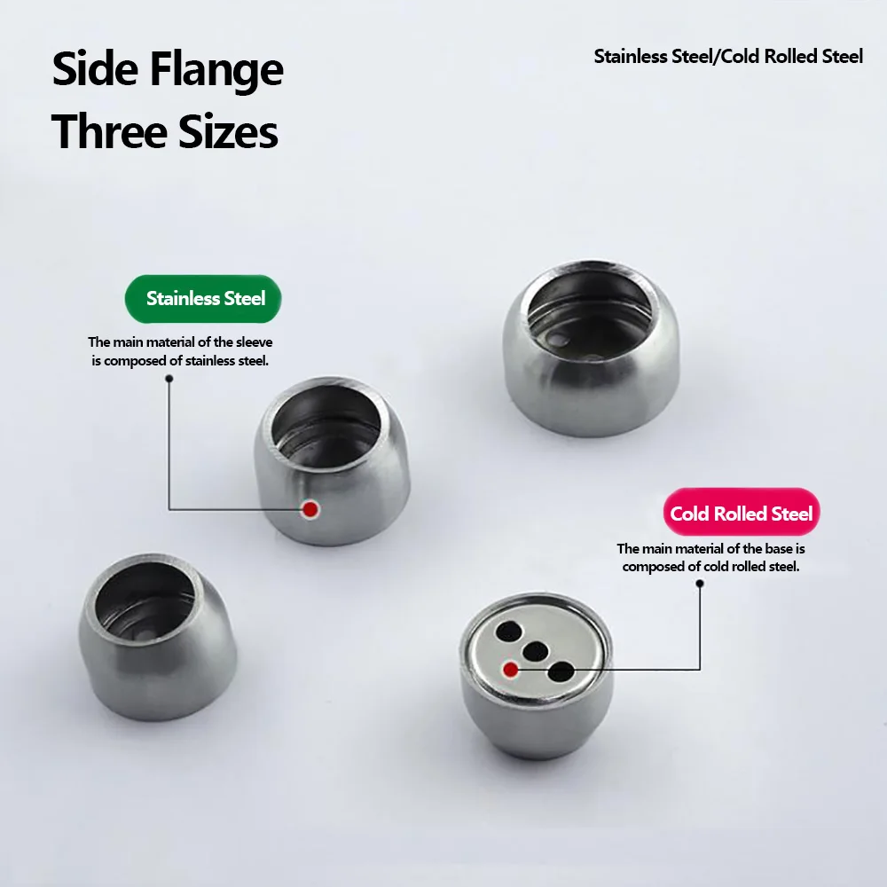 1 шт покрытые серебром нержавеющей стали штанга для шкафа фланцы Держатель Шкаф