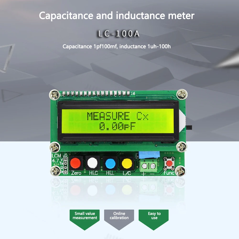 Цифровой измеритель емкости с ЖК дисплеем устройство для проверки высокой