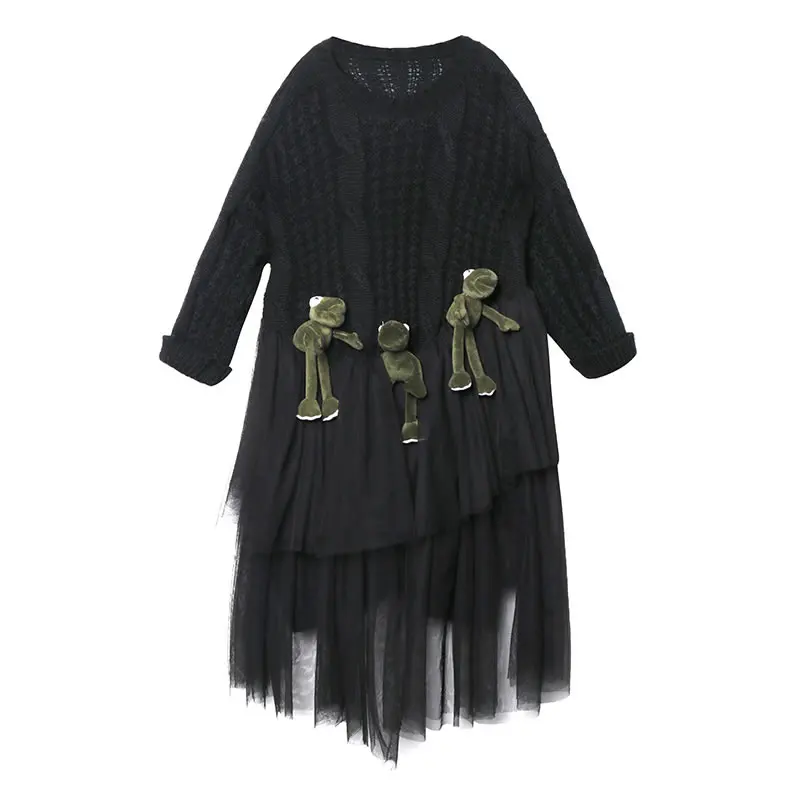 Женская уличная одежда XITAO весна 2020 новые платья комбинированное Сетчатое