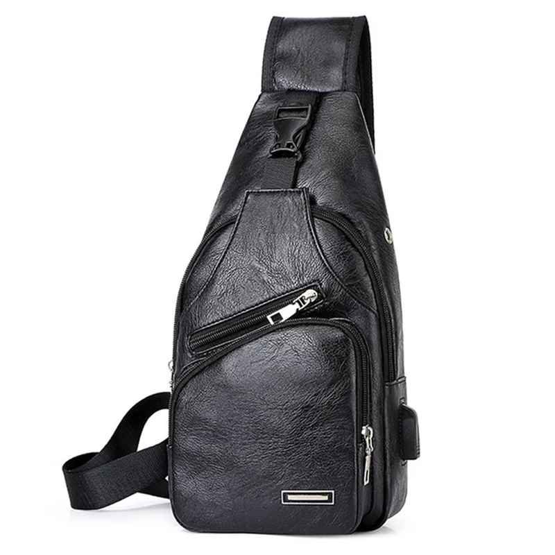 Новая мужская нагрудная сумка для путешествий портативная зарядка через Usb плечо