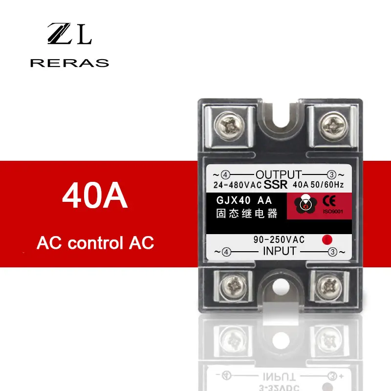 1 шт. твердотельные реле SSR-40AA 40A AC управления релис 90-250VAC к 24-480VAC GJX-40AA |
