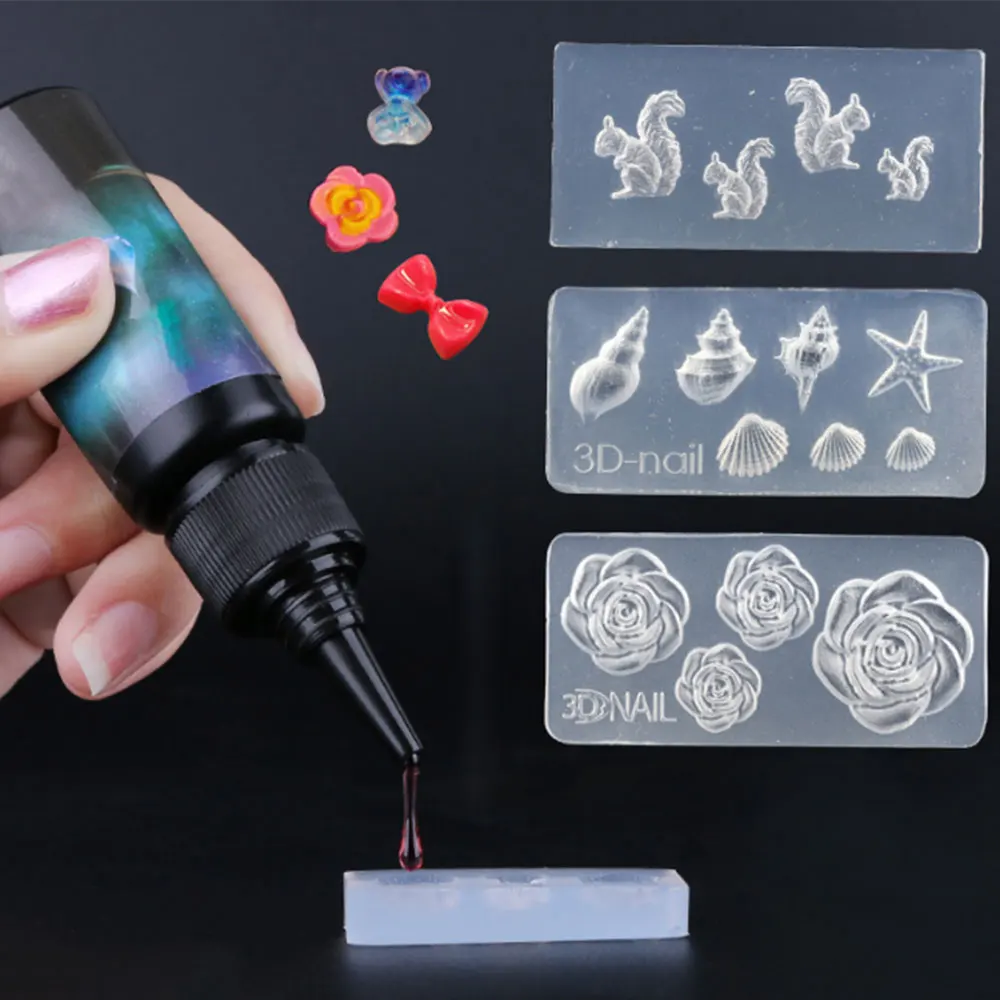 

1pc Nail Silicone Mold Transparency Mold Nail Art Decoration Nail Decor Tool