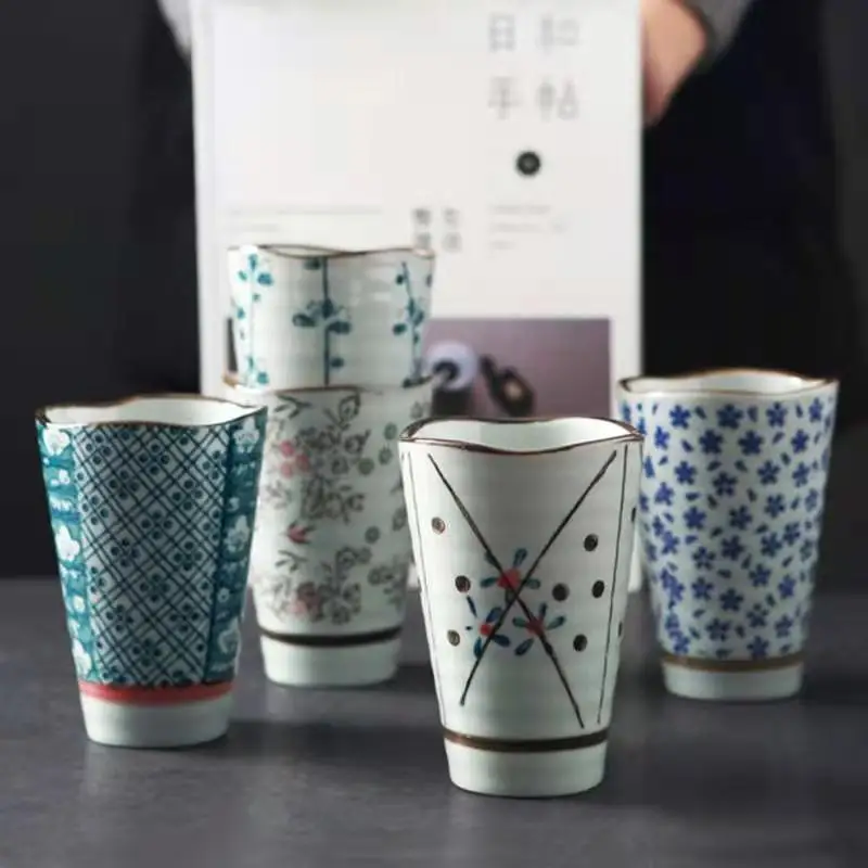 Винтажная чайная чашка ретро керамические кружки в японском стиле дорожная