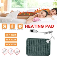 6 level 120w electric heating pad timer for shoulder neck back spine leg pain relief winter warmer 75x40 60x30 40x30cm euusuk