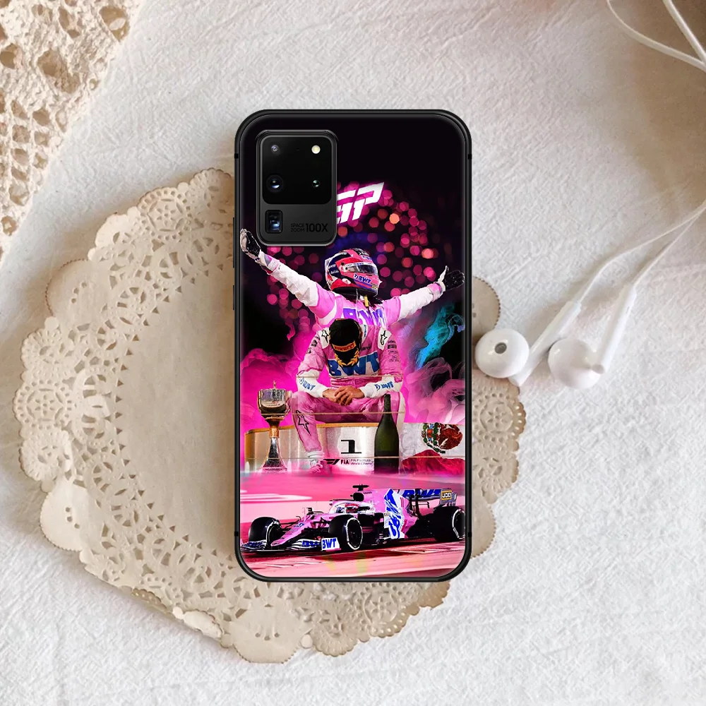 

checo perez Phone Case Cover Hull For Samsung Galaxy S 7 8 9 10 e 20 FE edge uitra plus Note 9 10 20 black Bumper Fashion Etui