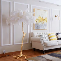 nordic ostrich feather floor lamp modern luxury branch floor lamp stand light floor lights for living room lighting