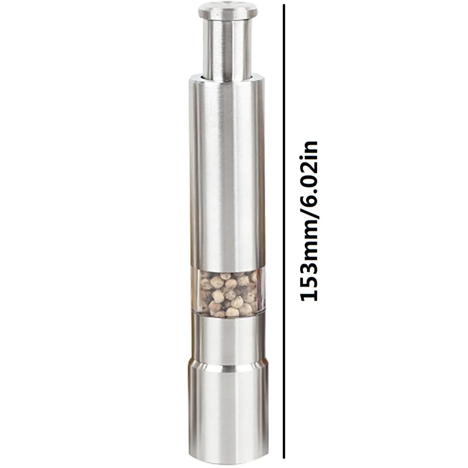 Manual Salt and Pepper Grinder Set Thumb Push Mill Stainless Steel Spice Sauce Grinders With Metal Holder Kitchen Tool | Дом и сад