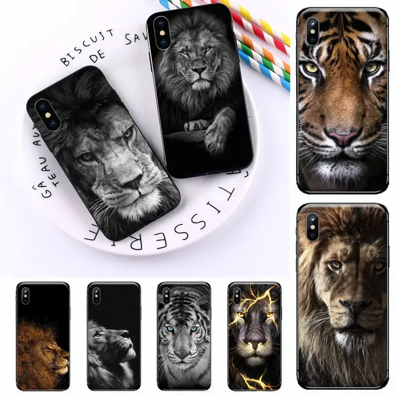 

Tiger Leopard Lion Phone Case For iphone 12 11 13 7 8 6 s plus x xs xr pro max mini