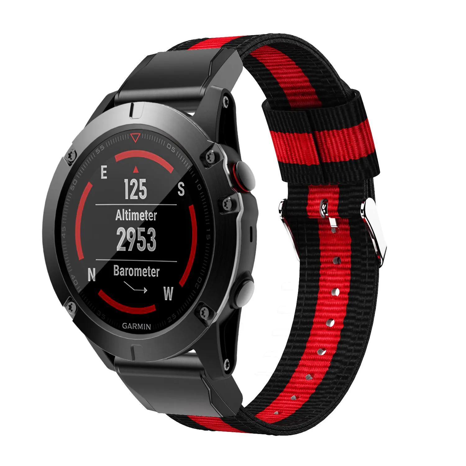 Для Garmin Fenix 5X 26 мм быстросъемный тканый новый модный спортивный стиль нейлоновый
