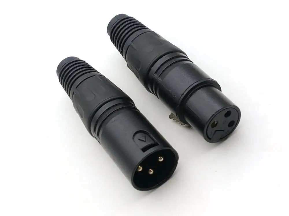 1 шт. 3 pin XLR аудио кабель Разъем MIC Женский/штекер диаметр|Соединители| |