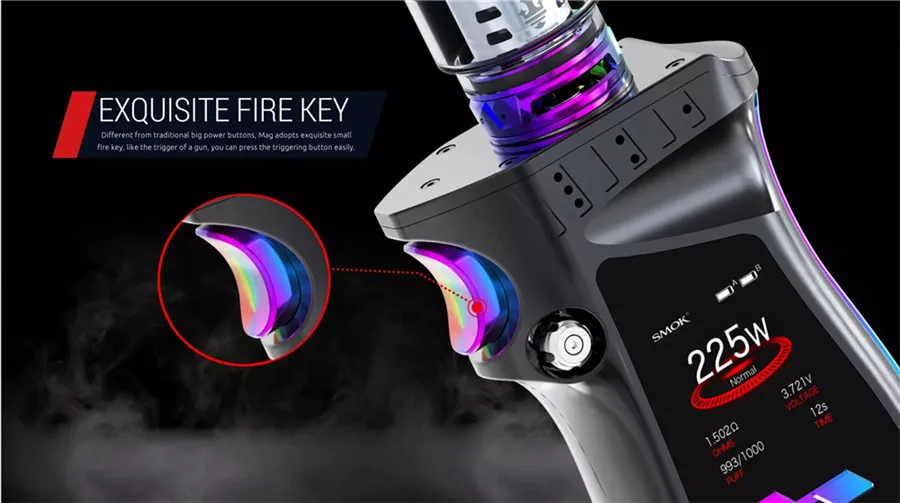 Vape Smok MAG Комплект Elektronik Sigara225W коробка мод испаритель FV12 Prince POD бак катушки сигареты электронная сигарета атомайзер S168