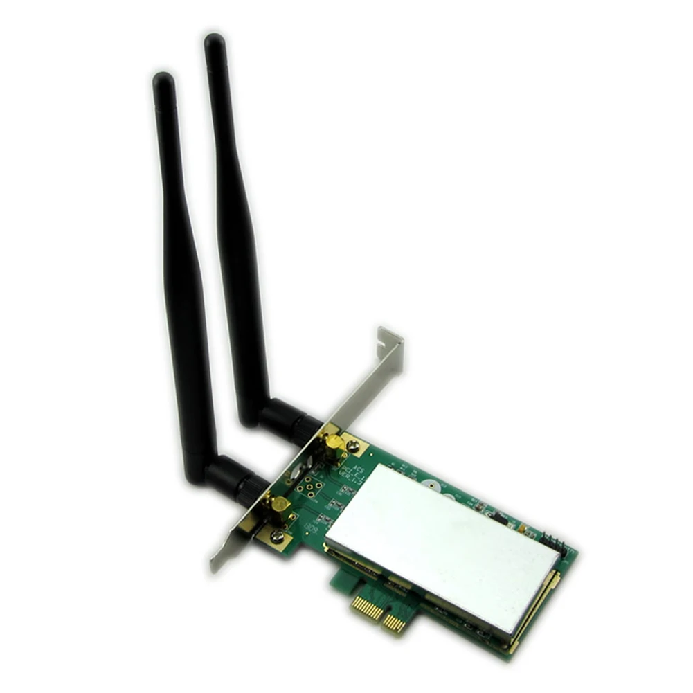 Беспроводная карта Wi-Fi Mini PCI-E Express на адаптер с 2 антеннами внешняя сетевая ПК Bluetooth