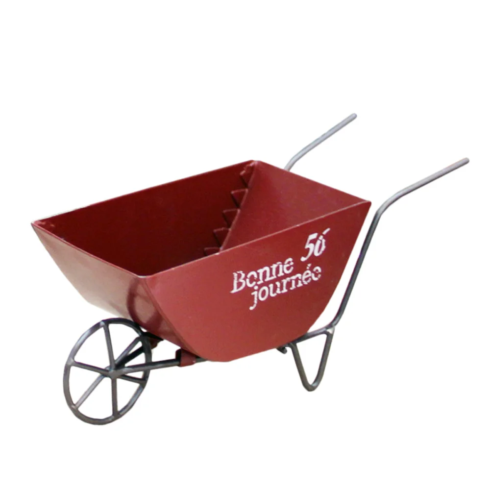 Мини тачка коробка для цветов прочная форма дизайн растения в горшке винтажная