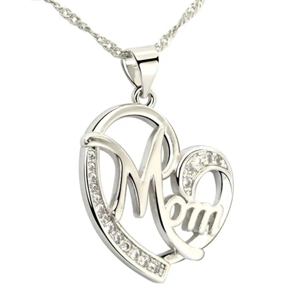 1 шт. любящая мамы ожерелье с платиновым покрытием креативный кулон из циркона