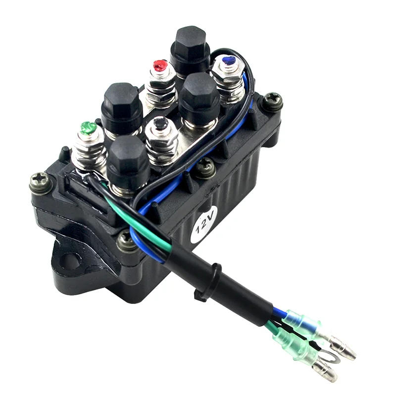 Триммерное реле в сборе Мощность мотора лодки 3 Pin 12V 120A для подвесного двигателя