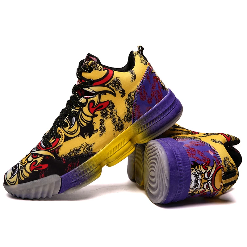 Мужские баскетбольные кроссовки Jordan противоударные с высоким берцем ботинки в