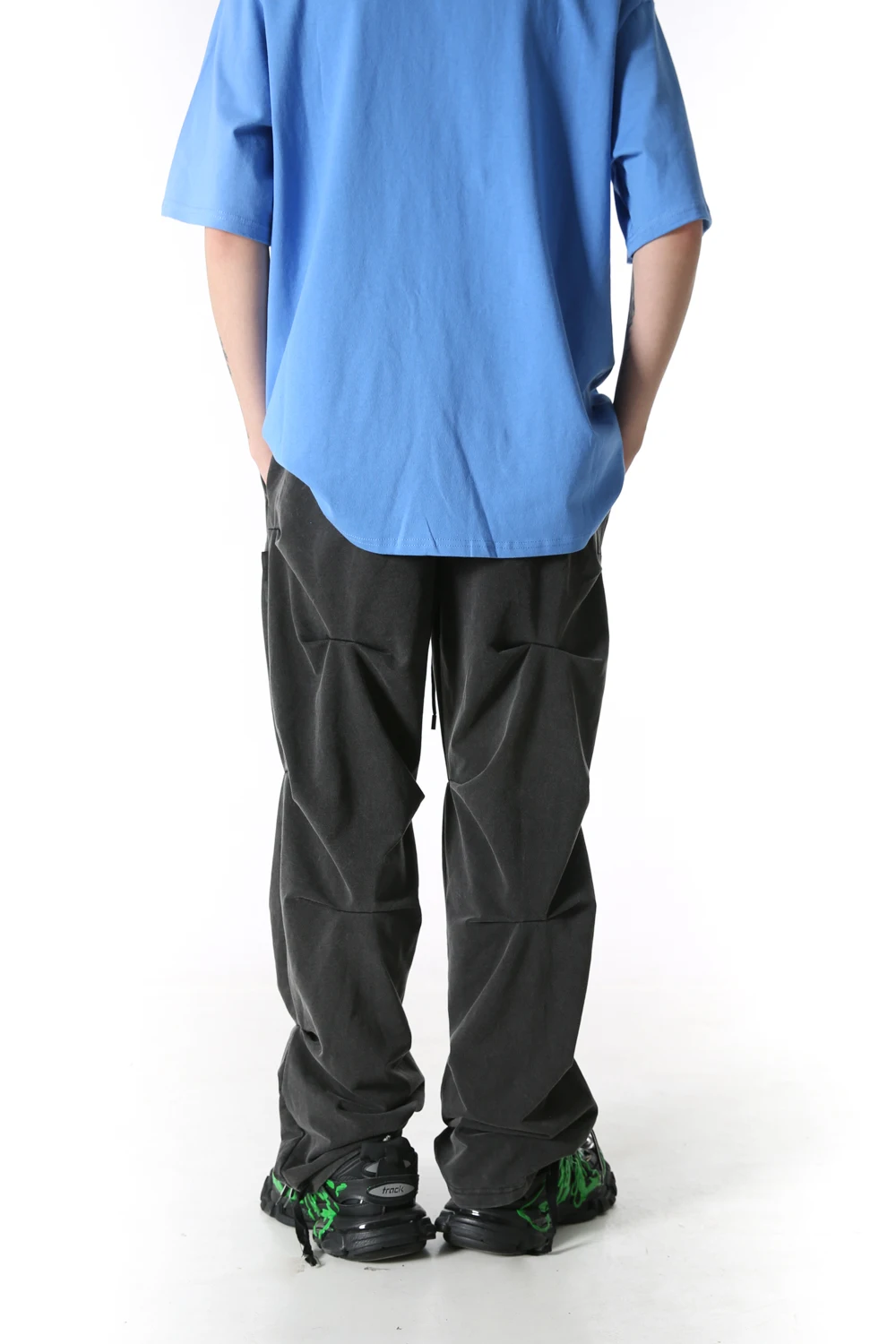 Hip Hop Loose Fit Elastic Waist Pants Fashion Pleated Ankle Mens 2020 New Spring Summer Casual Sportwear Joggers | Мужская одежда