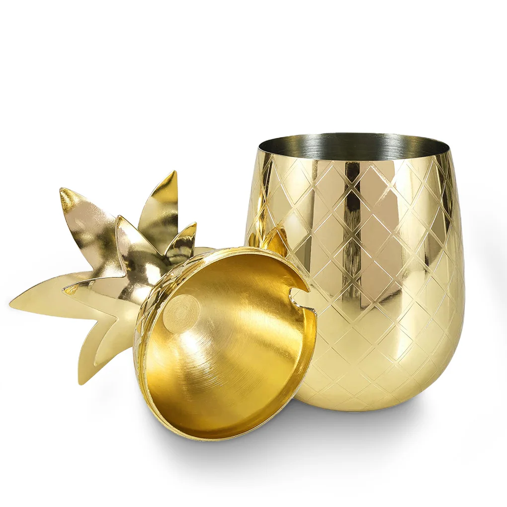 

Stainless Steel 500ML Mug with Lid Retro Heat Resistance Cup Household Wedding Birthday Stirring Bottle Gifts Bar Drinkware Gold