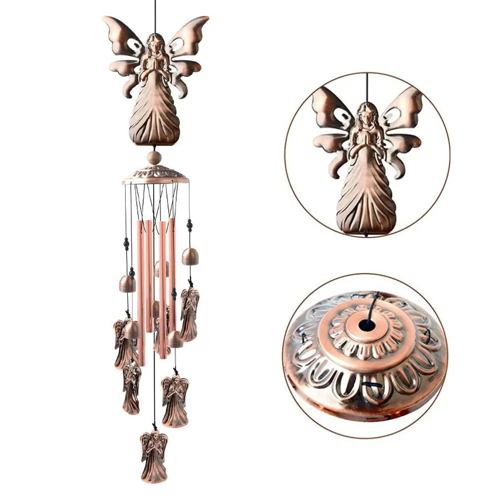 

Wind Bell Outdoor Wind Chimes Garden Wind Chimes Hanging Metal Angel Sculpture Bell Chime Garden Decoration Balcony Decoration