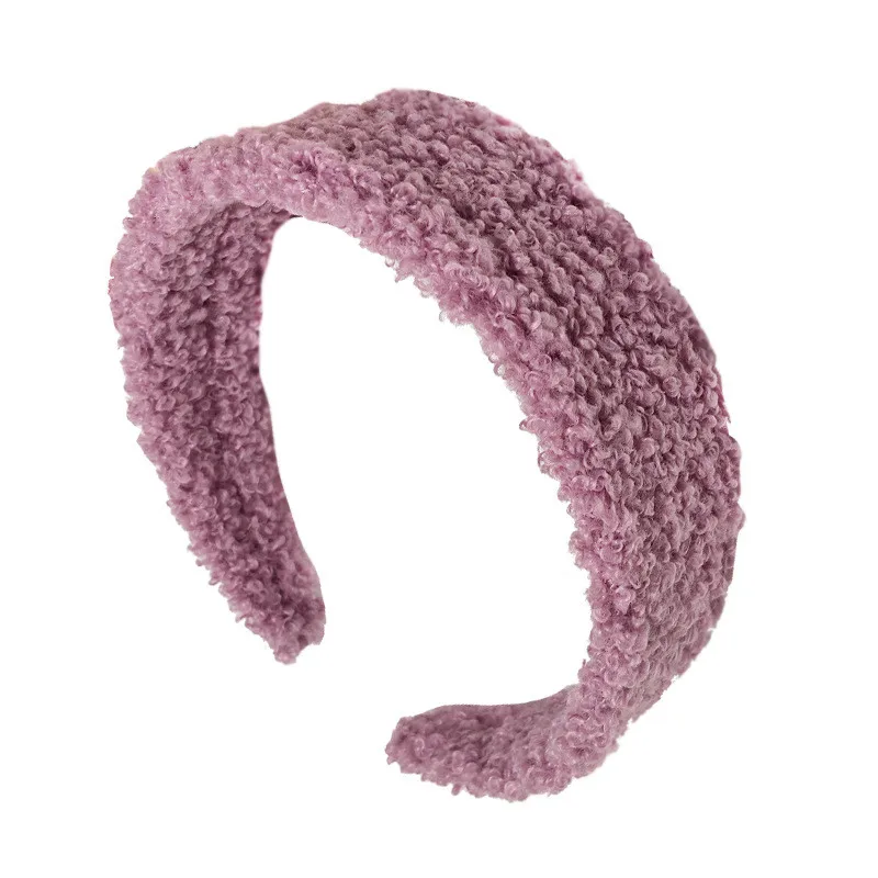 

Free shipping winter lambswool women hairbands girl's headbands wide lady's headwear hair accessories