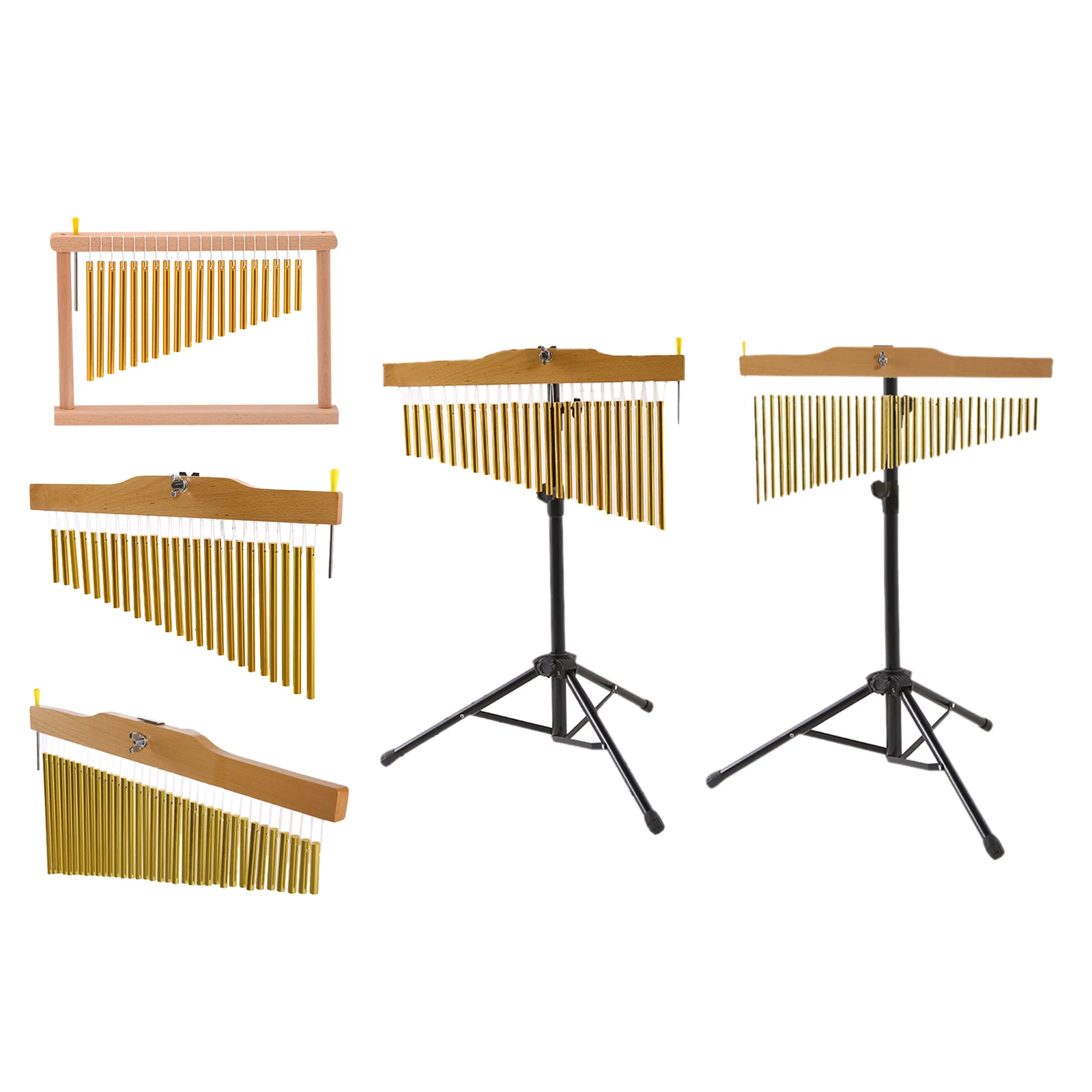 

Metal Golden Bar Chimes for Percussion Table for Children Enjoying Music