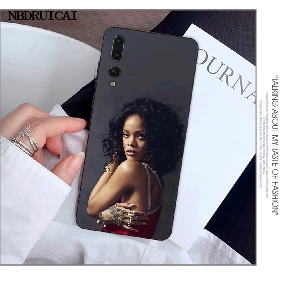 NBDRUICAI Rihanna ТПУ Мягкий силиконовый чехол для телефона Huawei Y5 Y6 Y7 Y9 Prime 2019 Enjoy 7 8 9 10 Plus |