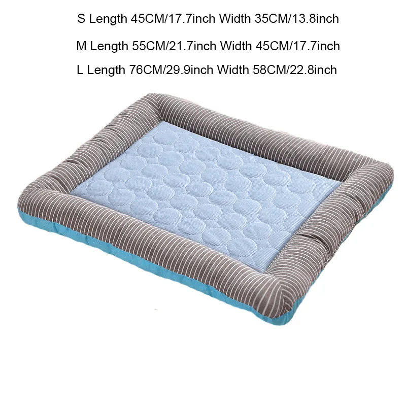 Summer Cooling Pet Dog Mat Ice Pad Sleeping Mats For Dogs Cats Kennel Top Quality Cool Cold Silk Bed | Дом и сад
