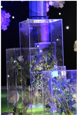 Accesorios de boda, plomo de carretera acr&iacute;lico, soporte para pastel, decoraci&oacute;n de fondo, decoraci&oacute;n de boda, fiesta de cumplea&ntilde;os feliz-3