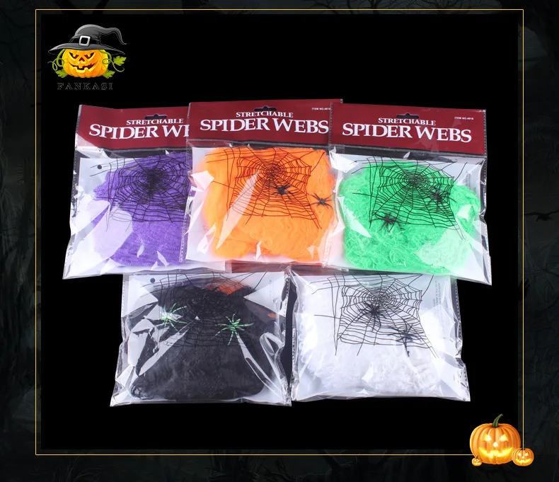 Хэллоуин Страшные вечерние реквизиты для сцены пидер шелковистый хлопок паутина