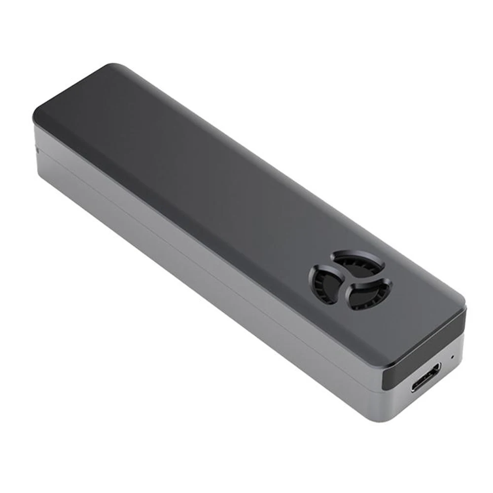 

HY2051 M.2 SSD Case SATA/NVME Dual Protocol Hard Disk Box with Fan 10Gbps USB3.1 Type-C Hard Drive Enclosure 2230/2242/2260/2280