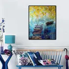 Алмазная 5D картина сделай сам с полным наполнением, лодка, вышивка крестиком, стразы с кристаллами, картина для творчества, Декор для дома wg2021