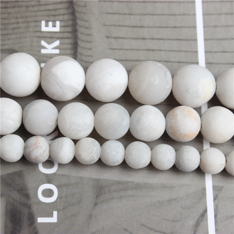 Linxiang натуральные ювелирные изделия тусклый лак белые сумасшедшие Агаты