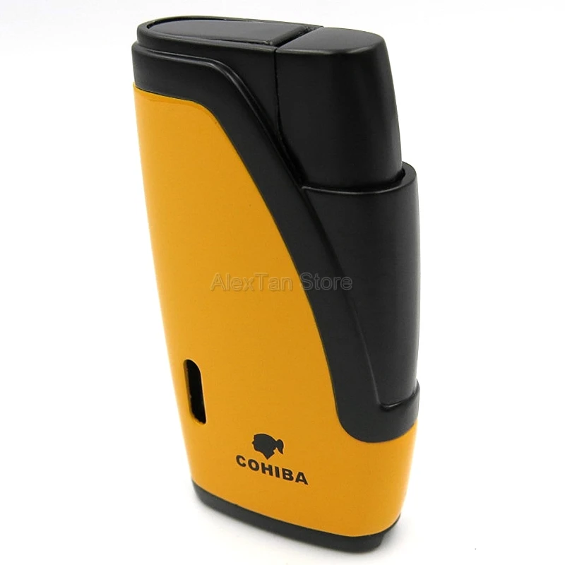 Чехол для сигар от бренда COHIBA, портативный, из испанского кедра, дерева, хьюмидор, кожа, для путешествий, с увлажнителем, зажигалка, резак