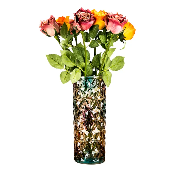 European Large Crystal Glass Vase Living Room Small Fresh Decoration Flower Arrangement Hydroponic Dried Floor Q294 | Дом и сад