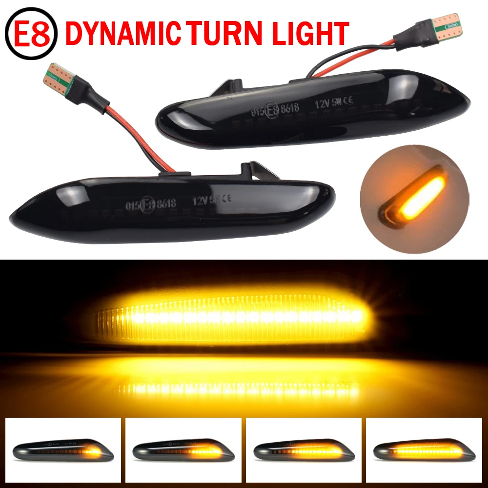 

2pcs LED Turn Signal Dynamic Side Marker Lamp Repeater Indicator Light For BMW 3 Series E93 Cabriolet 2007-2012