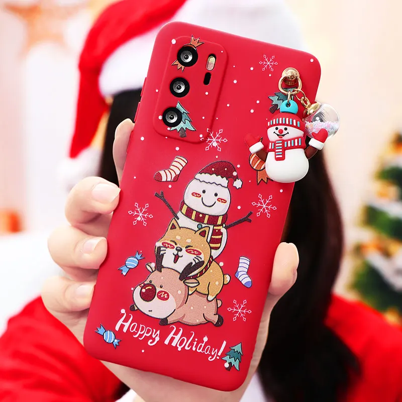 Чехол для Huawei Honor 20 10x 10i 20i 9x Lite 8x 8a 9 P30 P20 P40 E Pro Y6 P smart 2019 новогодний рождественский