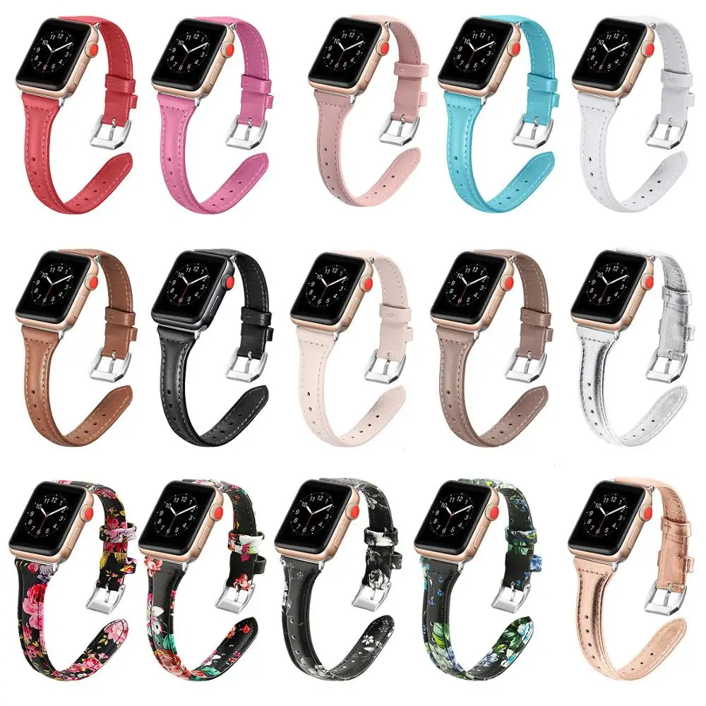 Натуральная кожа ремешок для наручных часов Apple Watch 42/44 мм 38/40 iWatch серии 5 4 3 2 1