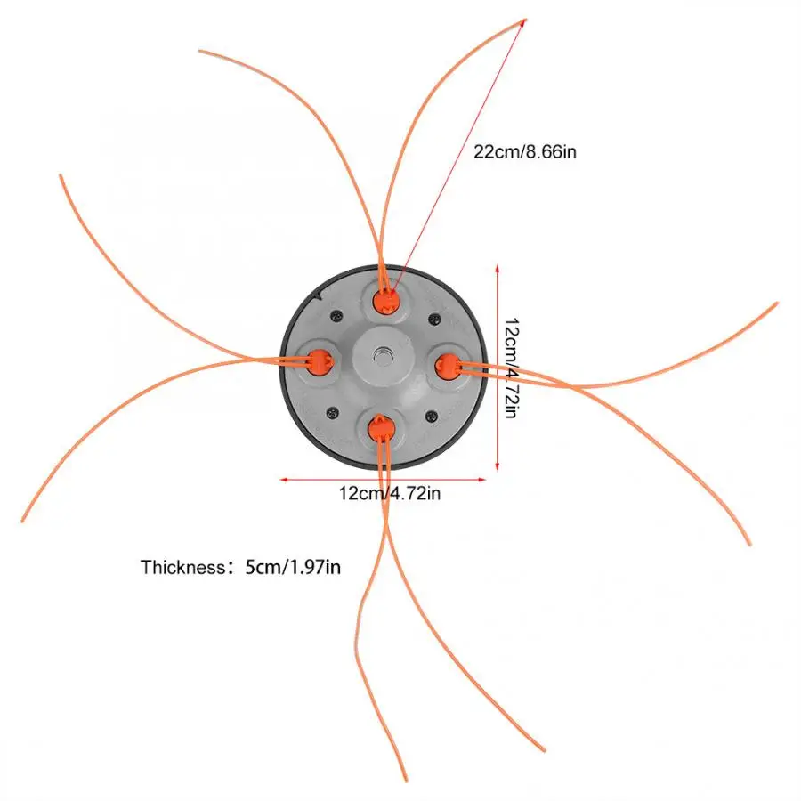 4 линии скорости удара корма стринги триммер головка бензиновой косилки кусторез